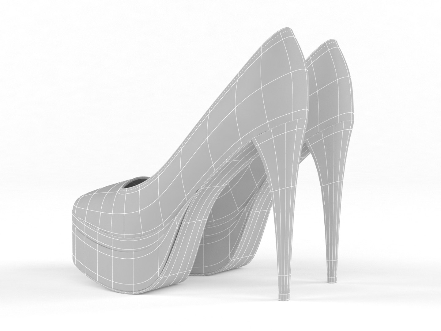 Realistic Heels Women Shoes 3D Model - TurboSquid 1515411