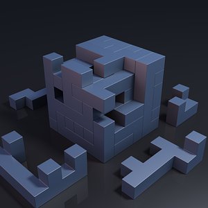puzzle cube 3D model