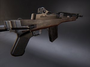 Mini 14 Sniper AAA Game Ready PBR Low-poly 3D model