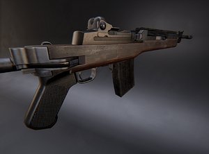 Mini 14 Sniper AAA Game Ready PBR Low-poly 3D model