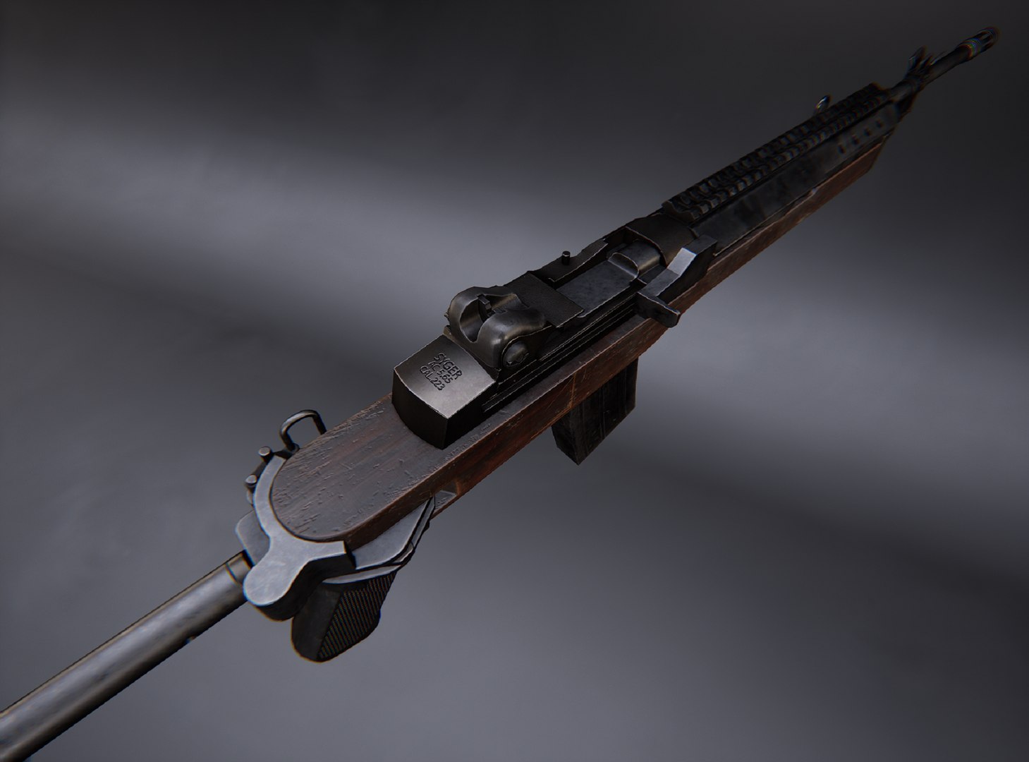 Mini 14 Sniper AAA Game Ready PBR Low-poly 3D Model 3D - TurboSquid 2004435