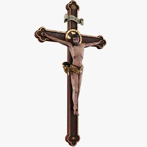 3D Medieval Crucifix Red - PBR