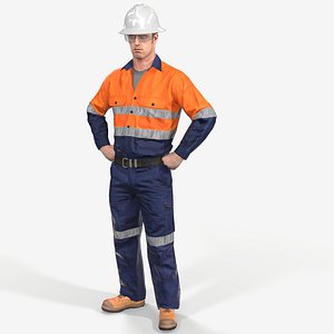 3d model safety worker rig