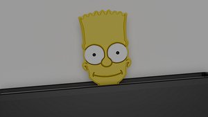 3D Bart Simpson Bookmark