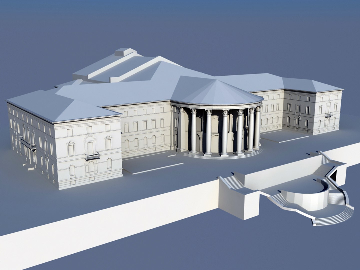 October Palace Classic Building 3d Model