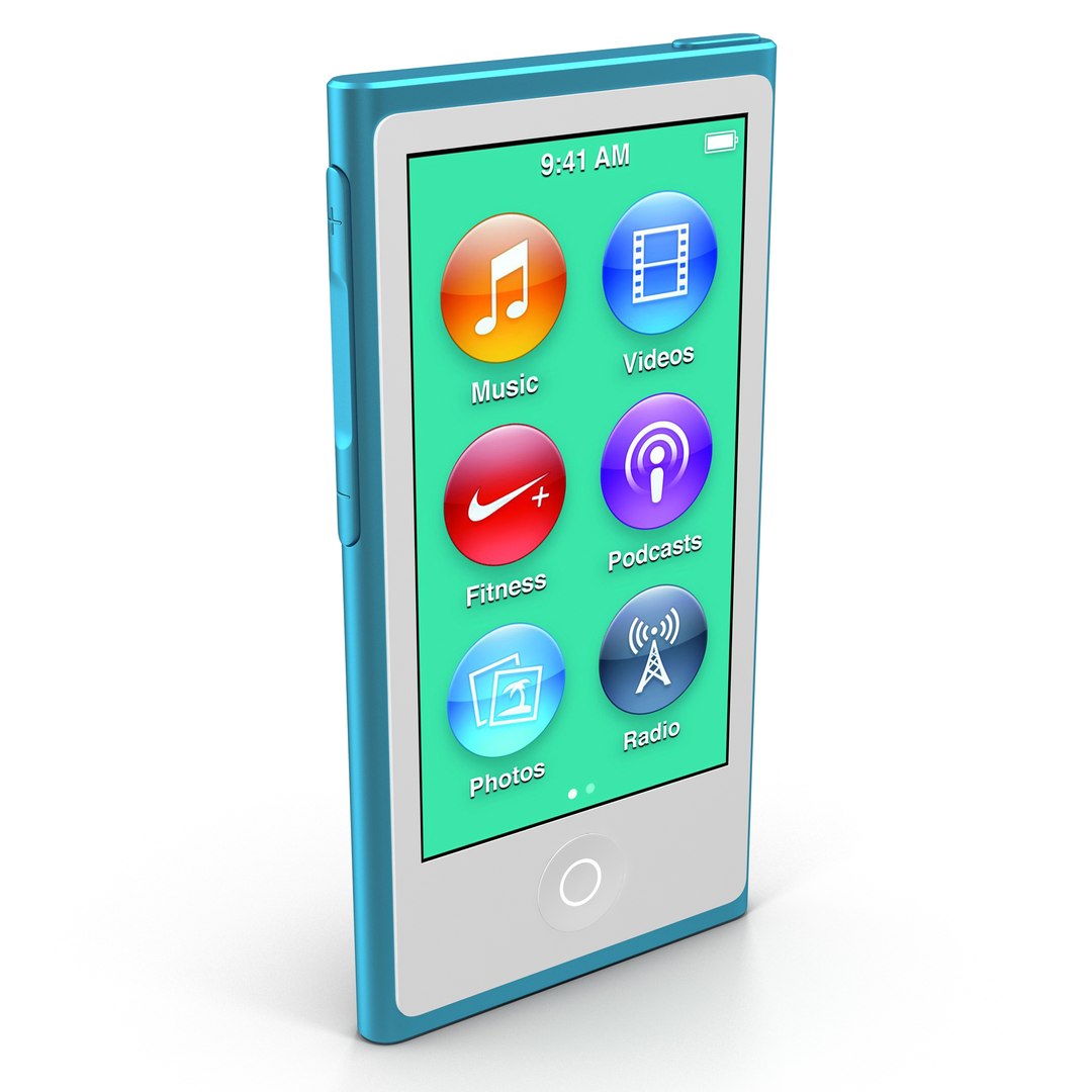 iPod Nano Blue 3D Model 3D model preview