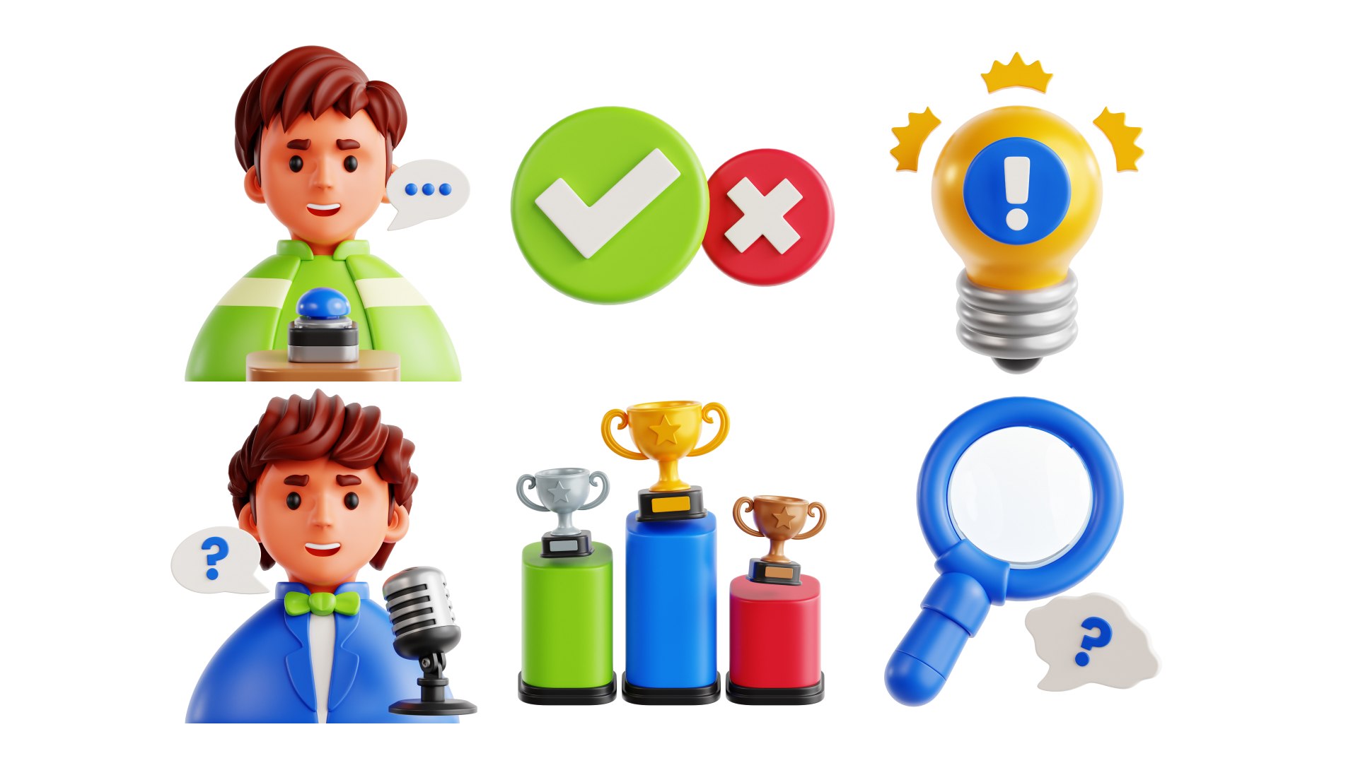 3D Quiz 3D Collection - TurboSquid 2329848