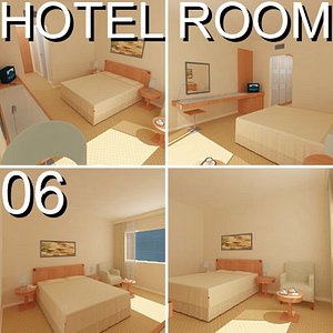 3d hotel guest room 06 model