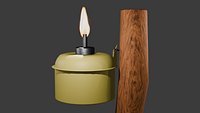 Malay Traditional Pelita Oil Lamp Colorful Ramadan Lantern 3D Model