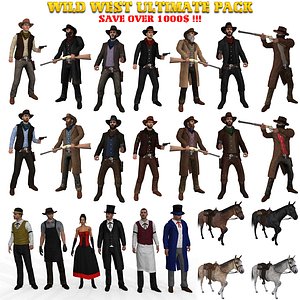 wild west ultimate pack 3D model