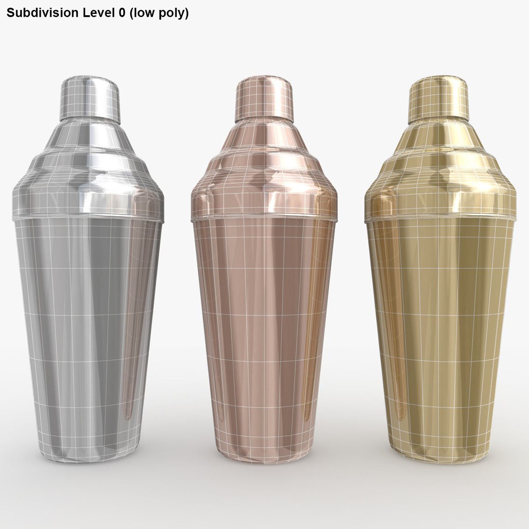 Cocktail Shaker 4 3d Model