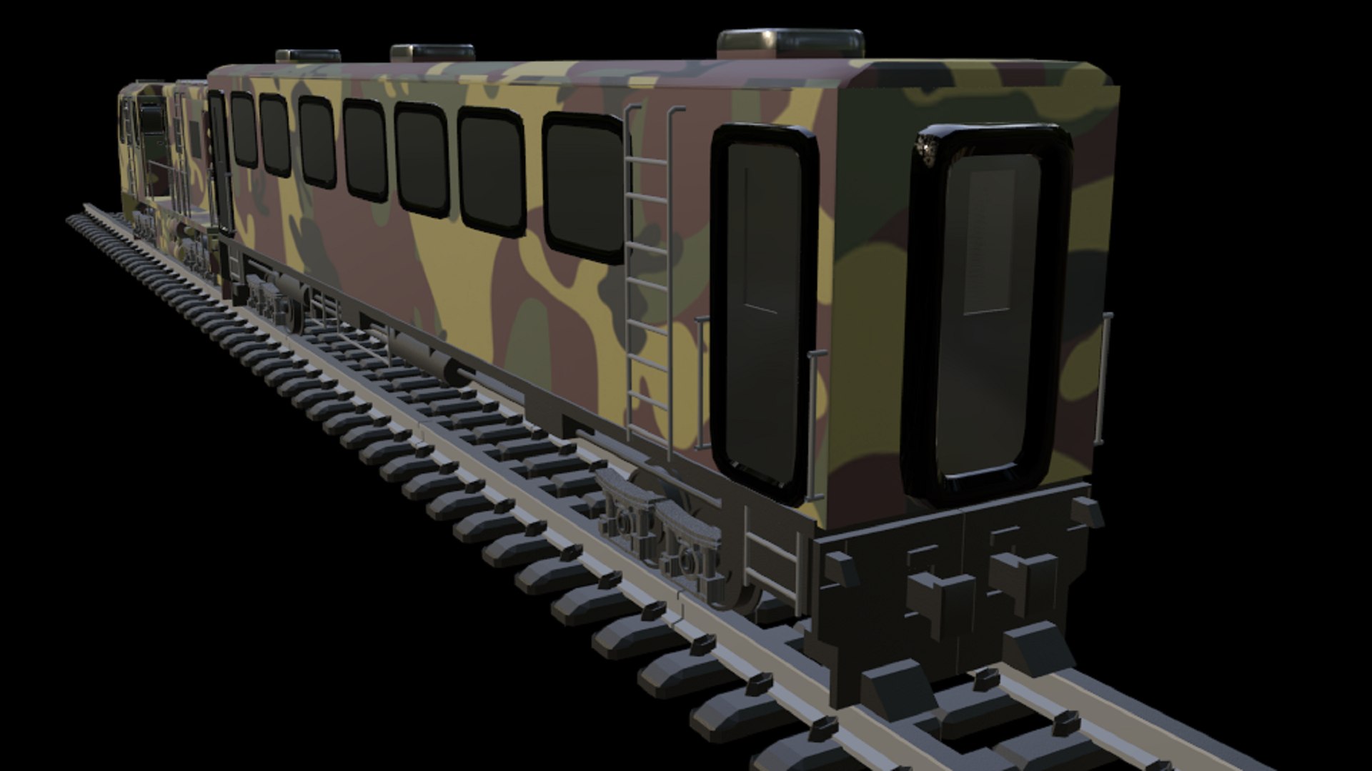 Military Train Lowpoly 3D model - TurboSquid 1855318