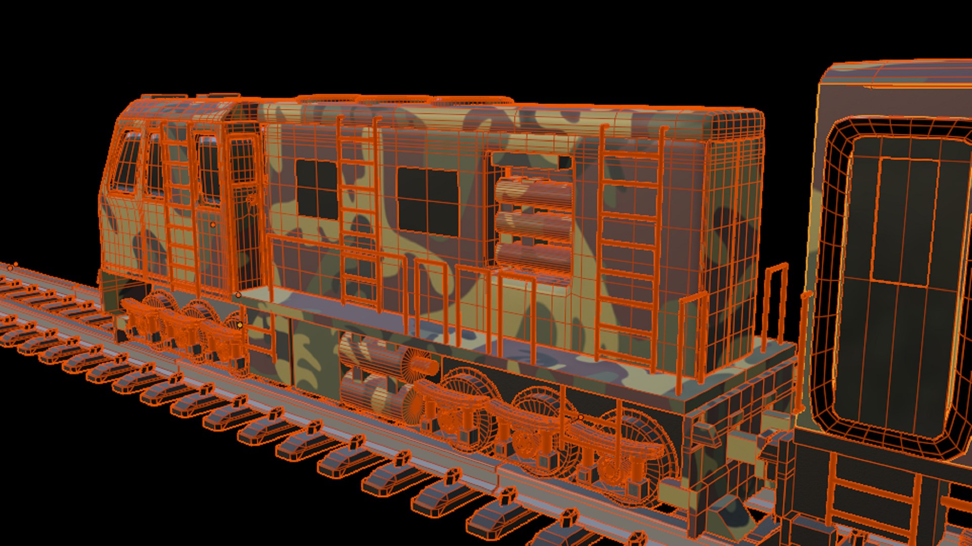 Military Train Lowpoly 3D model - TurboSquid 1855318