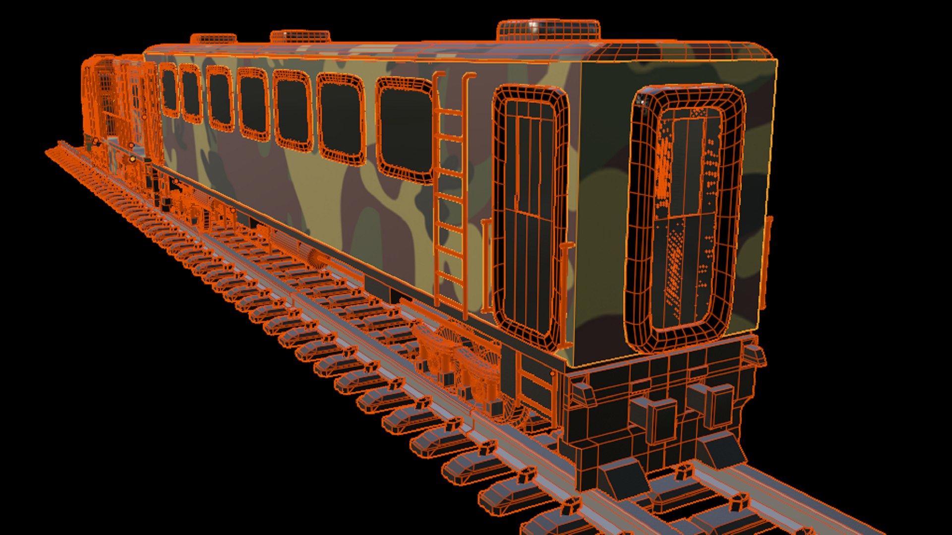 Military Train Lowpoly 3D model - TurboSquid 1855318