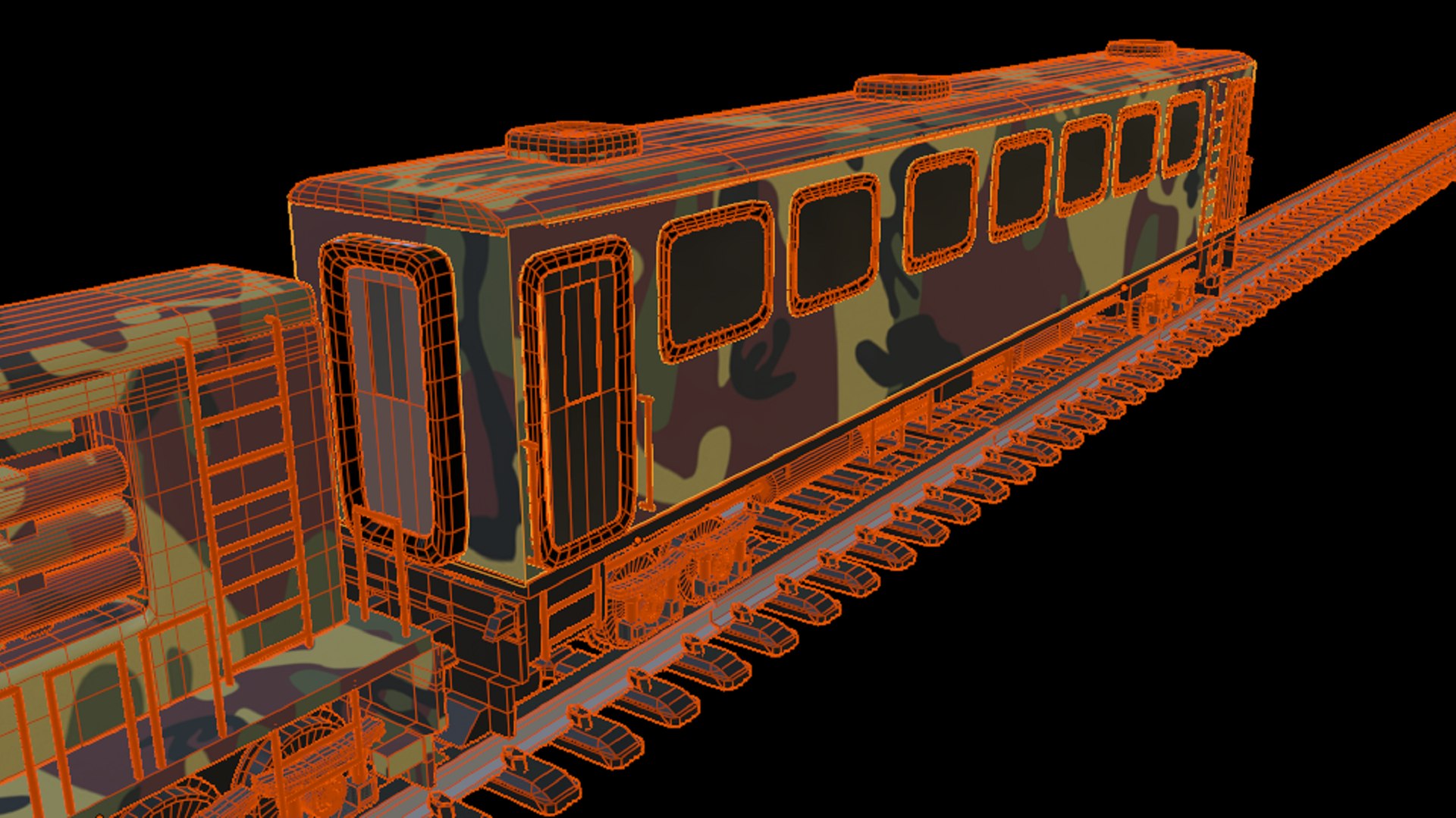 Military Train Lowpoly 3D model - TurboSquid 1855318