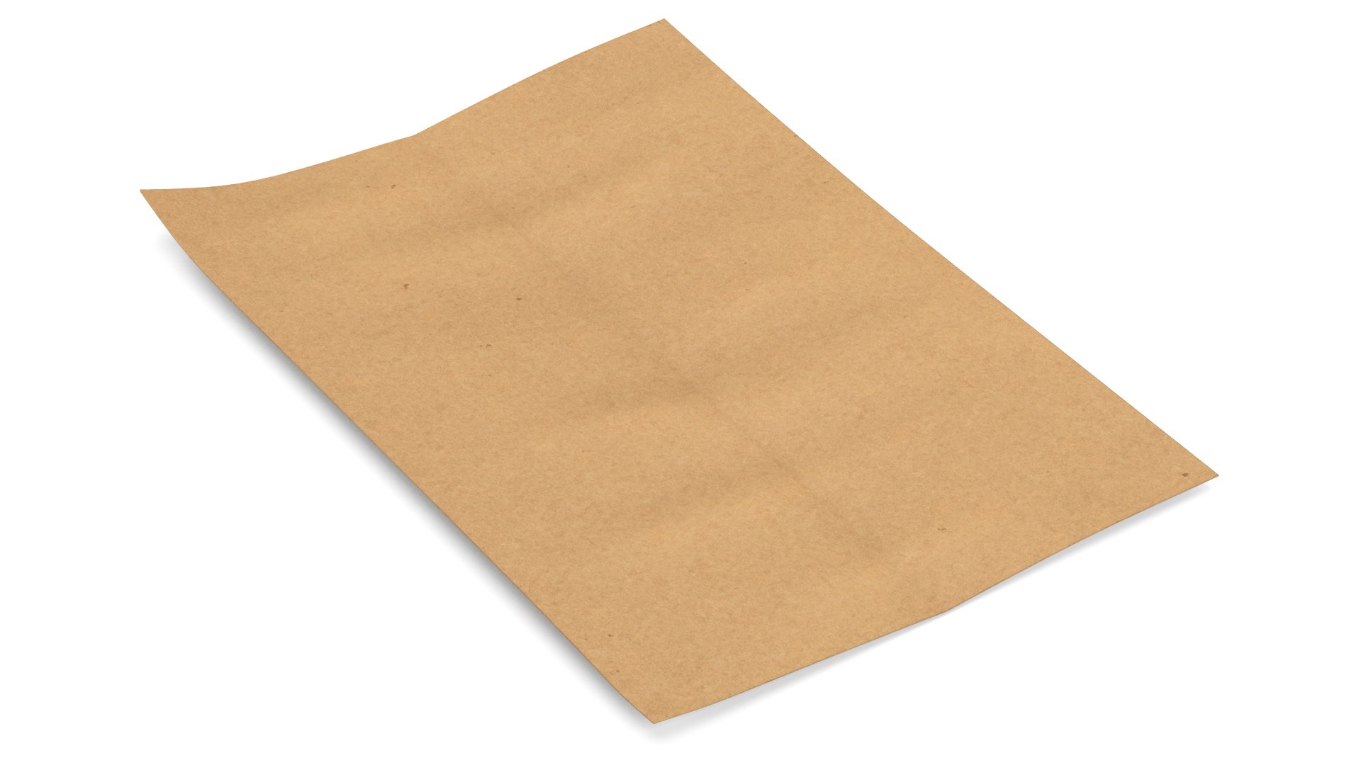 Wavy Kraft Paper 3D model preview