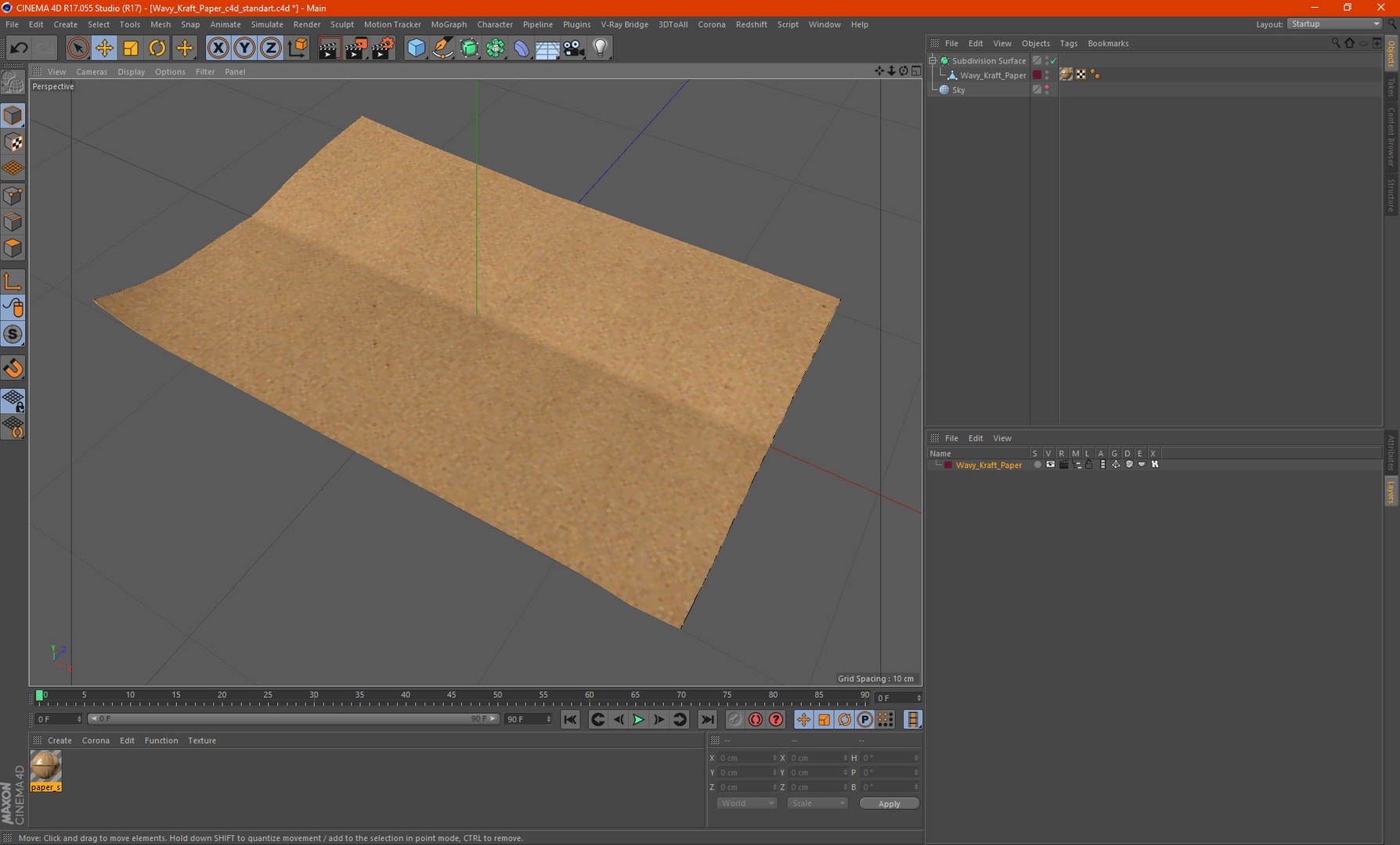 3D Wavy Kraft Paper - TurboSquid 1994231