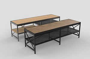 3D Woodsy Accent Table 3D model model