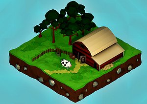 3D cow rigged
