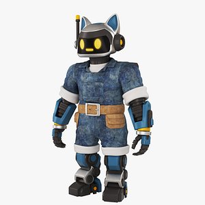 High-Quality Repairer Robocat 3D model