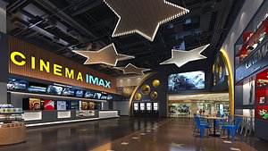 3D model Cinema Lobby 02