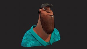 Cartoon Head Man With Hair