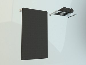 3D model polished towel holders