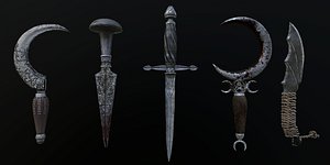 3D ritual knives model