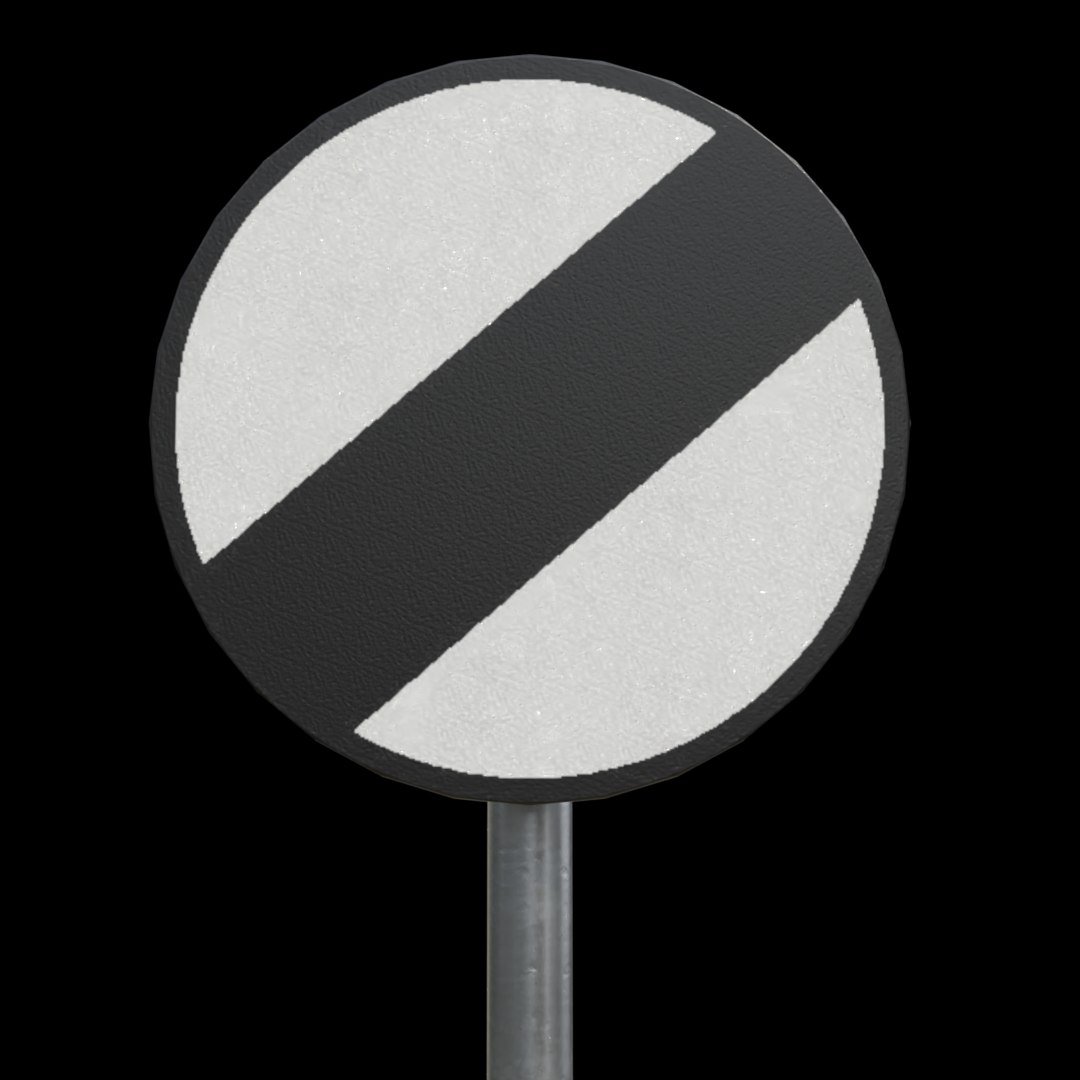 Restriction roadsign model - TurboSquid 1532910