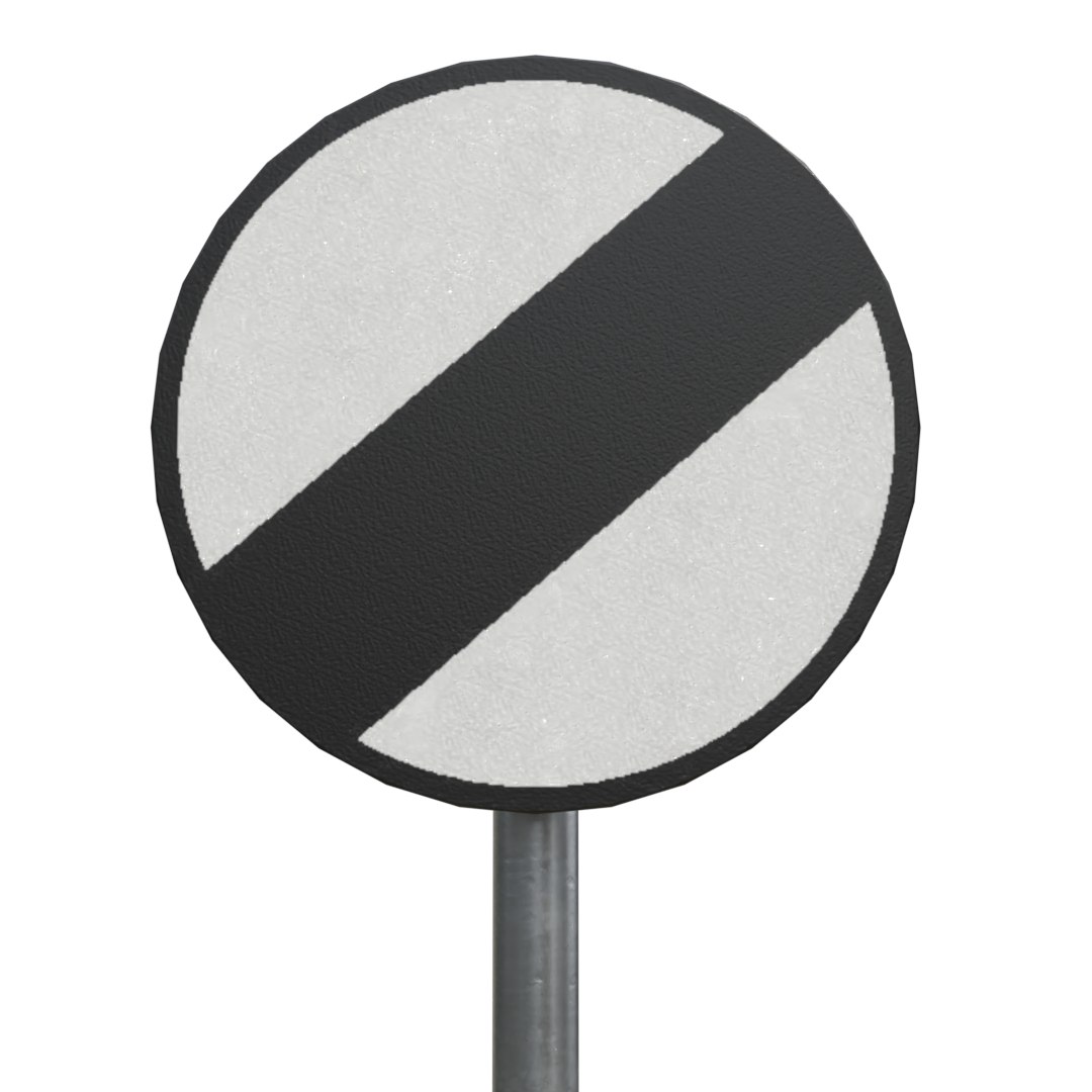 Restriction roadsign model - TurboSquid 1532910