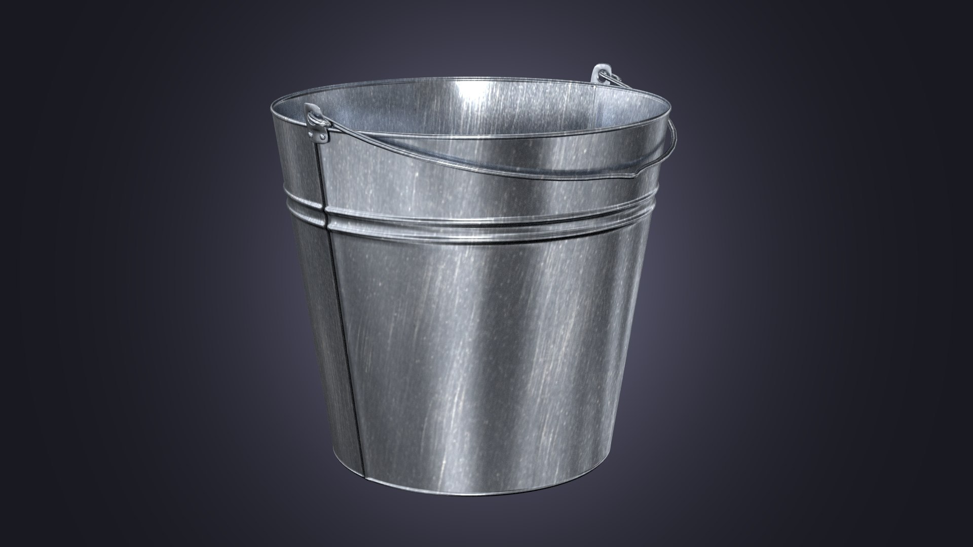 3d Metall Pail Model
