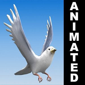 rigged pigeon 3d model