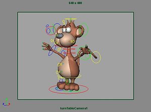 Rigged Cartoon Monkey