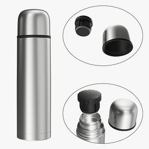 Thermos large stainless steel with cup