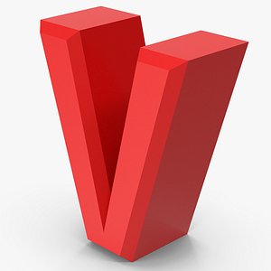 Red Letter V 3D model