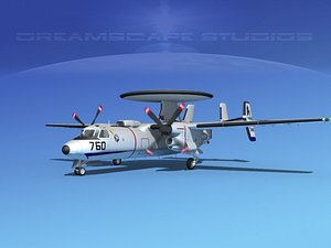 3d model grumman e-2c hawkeye