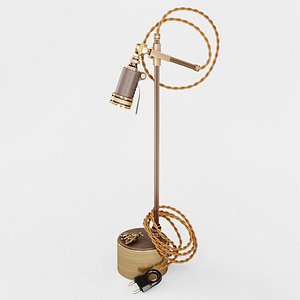 3D brass table lamp patron