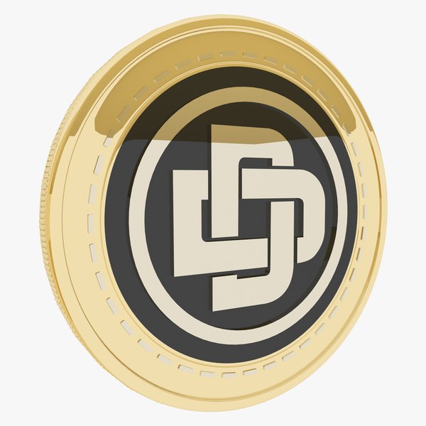 DDKoin Cryptocurrency Gold Coin 3D