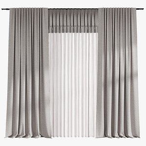 Thick curtains tulle with fringe