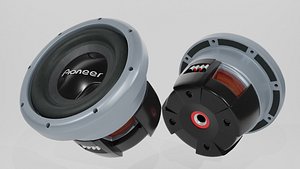 Woofer Pionner Speaker - blender 3d