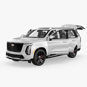 3D model 2026 Cadillac Escalade-V SUV Premium White Rigged