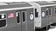 Подвижной состав метрополитена MTA R160, состоящий из двух вагонов, серебристого цвета.