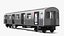 Подвижной состав метрополитена MTA R160, состоящий из двух вагонов, серебристого цвета.