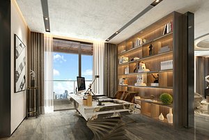 interior room office 3D model