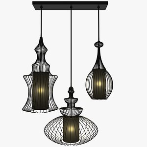 3ds max swing iron tre lamp