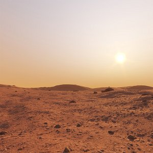3D mars environment landscape