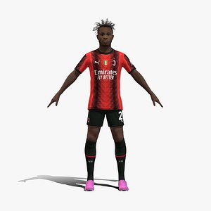 3D 3D Rigged Samuel Chukwueze AC Milan 2024 model