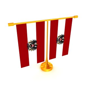 3D State Flag of Austria model