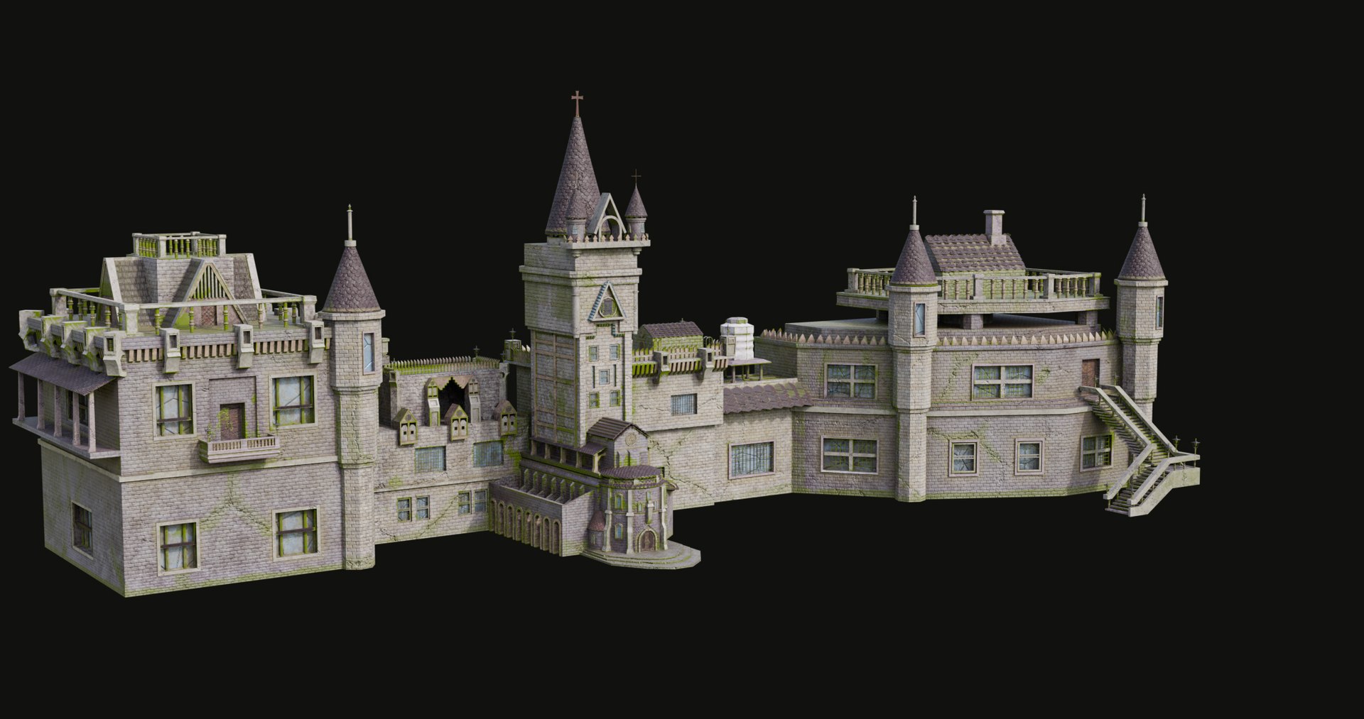 Old Haunted Castle GameReady PBR Unity Unreal Engine Textures Included ...