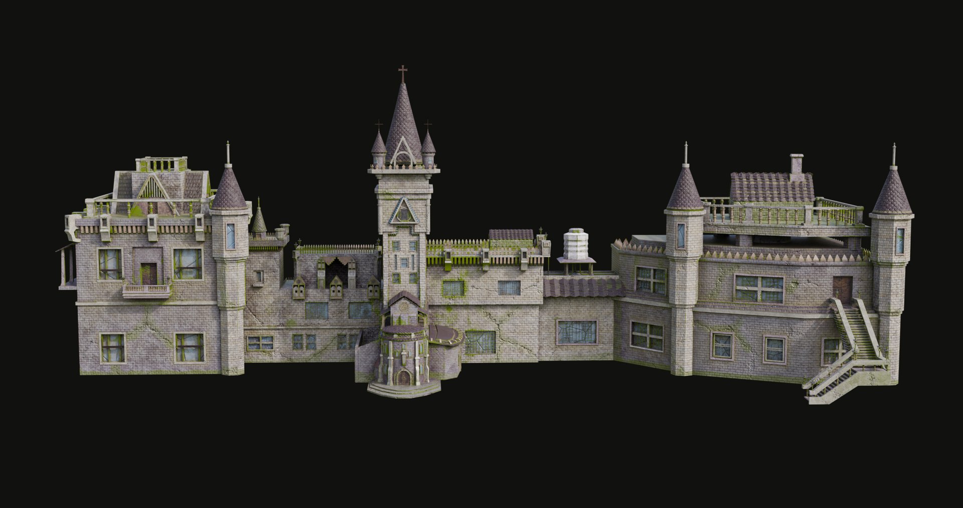 Old Haunted Castle GameReady PBR Unity Unreal Engine Textures Included ...